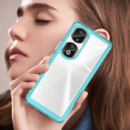 For Honor 80 Pro Colorful Series Acrylic Hybrid TPU Phone Case(Transparent Blue) - Honor Cases by PMC Jewellery | Online Shopping South Africa | PMC Jewellery | Buy Now Pay Later Mobicred