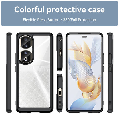 For Honor 90 Pro Colorful Series Acrylic Hybrid TPU Phone Case(Black) - Honor Cases by PMC Jewellery | Online Shopping South Africa | PMC Jewellery | Buy Now Pay Later Mobicred