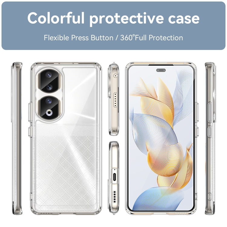 For Honor 90 Pro Colorful Series Acrylic Hybrid TPU Phone Case(Transparent) - Honor Cases by PMC Jewellery | Online Shopping South Africa | PMC Jewellery | Buy Now Pay Later Mobicred