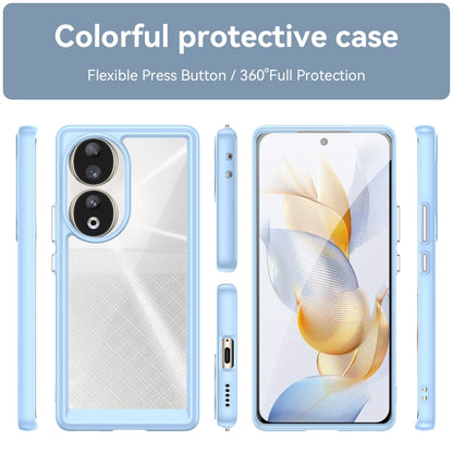 For Honor 80 Colorful Series Acrylic Hybrid TPU Phone Case(Blue) - Honor Cases by PMC Jewellery | Online Shopping South Africa | PMC Jewellery | Buy Now Pay Later Mobicred