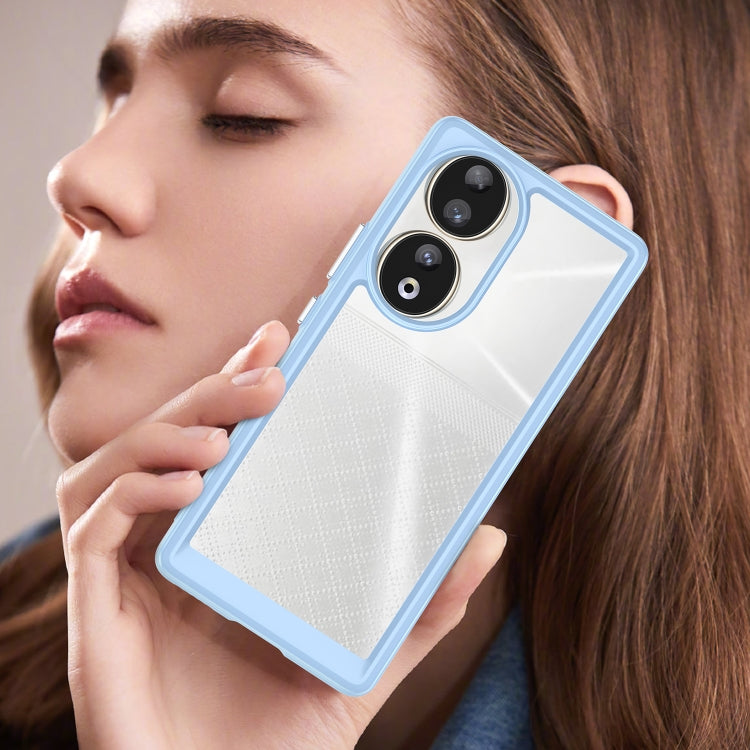 For Honor 80 Colorful Series Acrylic Hybrid TPU Phone Case(Blue) - Honor Cases by PMC Jewellery | Online Shopping South Africa | PMC Jewellery | Buy Now Pay Later Mobicred