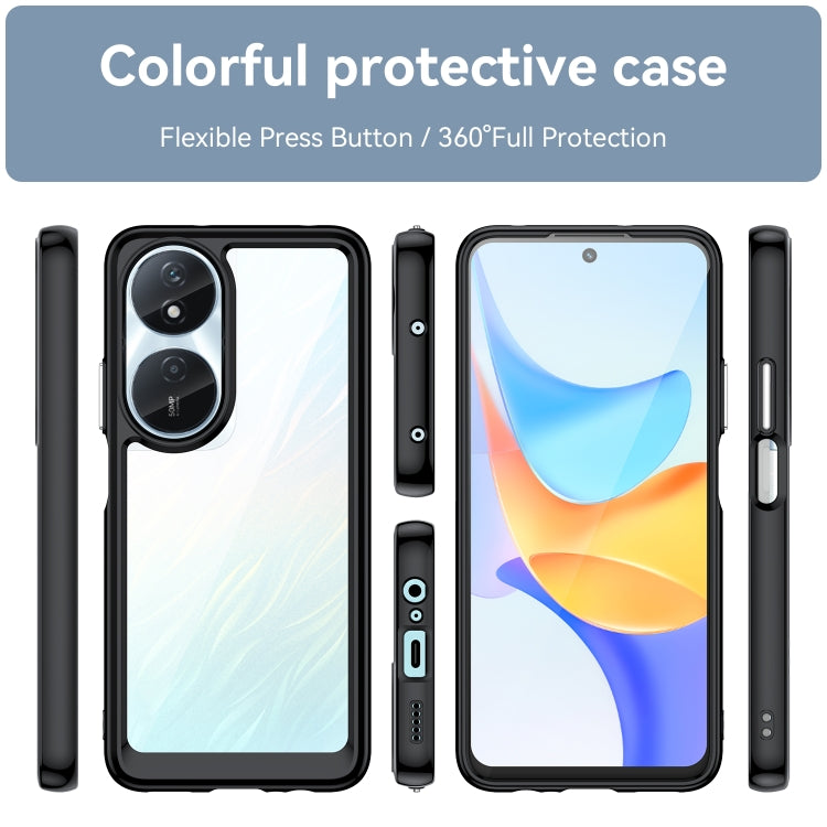 For Honor Play 50 Plus Colorful Series Acrylic Hybrid TPU Phone Case(Black) - Honor Cases by PMC Jewellery | Online Shopping South Africa | PMC Jewellery | Buy Now Pay Later Mobicred