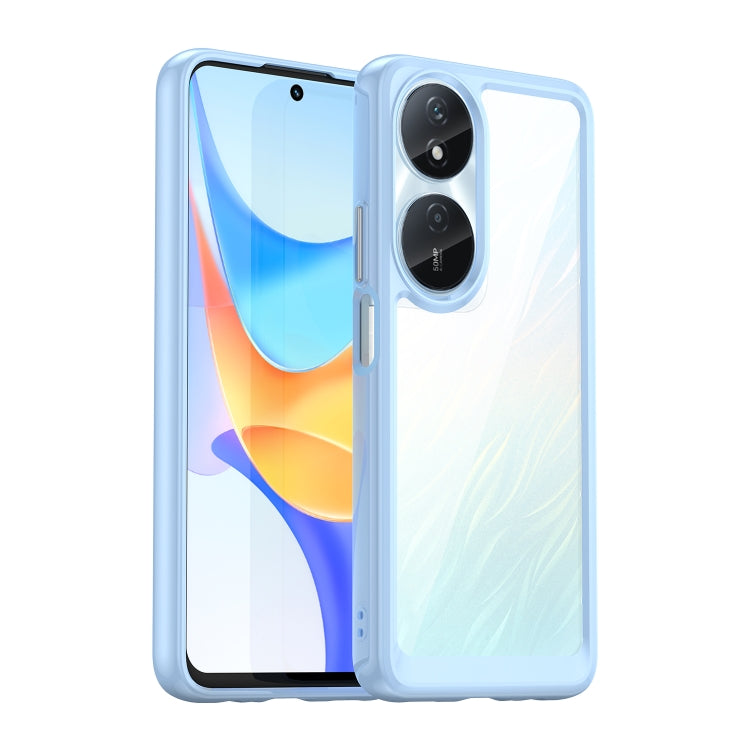 For Honor Play 50 Plus Colorful Series Acrylic Hybrid TPU Phone Case(Blue) - Honor Cases by PMC Jewellery | Online Shopping South Africa | PMC Jewellery | Buy Now Pay Later Mobicred