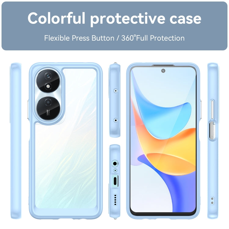 For Honor Play 50 Plus Colorful Series Acrylic Hybrid TPU Phone Case(Blue) - Honor Cases by PMC Jewellery | Online Shopping South Africa | PMC Jewellery | Buy Now Pay Later Mobicred