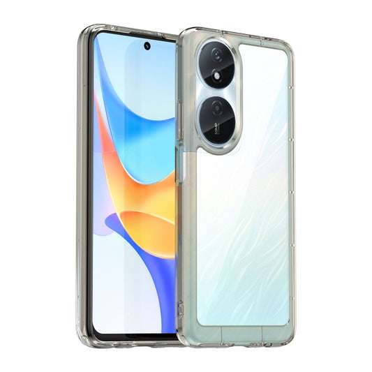 For Honor Play 50 Plus Colorful Series Acrylic Hybrid TPU Phone Case(Transparent Grey) - Honor Cases by PMC Jewellery | Online Shopping South Africa | PMC Jewellery | Buy Now Pay Later Mobicred