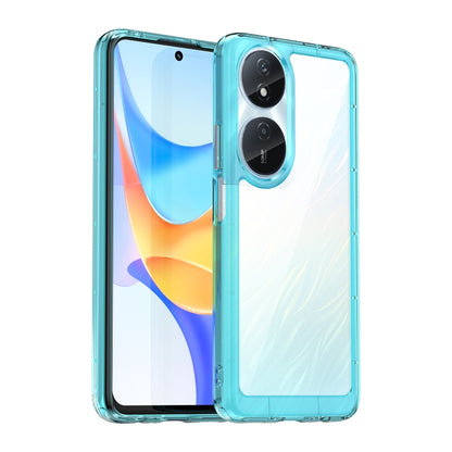 For Honor Play 50 Plus Colorful Series Acrylic Hybrid TPU Phone Case(Transparent Blue) - Honor Cases by PMC Jewellery | Online Shopping South Africa | PMC Jewellery | Buy Now Pay Later Mobicred