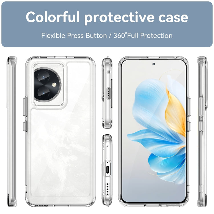 For Honor 100 Colorful Series Acrylic Hybrid TPU Phone Case(Transparent) - Honor Cases by PMC Jewellery | Online Shopping South Africa | PMC Jewellery | Buy Now Pay Later Mobicred