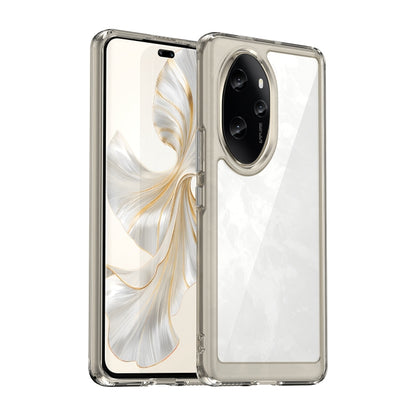 For Honor 100 Pro Colorful Series Acrylic Hybrid TPU Phone Case(Transparent Grey) - Honor Cases by PMC Jewellery | Online Shopping South Africa | PMC Jewellery | Buy Now Pay Later Mobicred