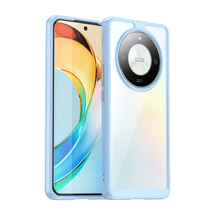 For Honor Magic6 Lite 5G Colorful Series Acrylic Hybrid TPU Phone Case(Blue) - Honor Cases by PMC Jewellery | Online Shopping South Africa | PMC Jewellery | Buy Now Pay Later Mobicred