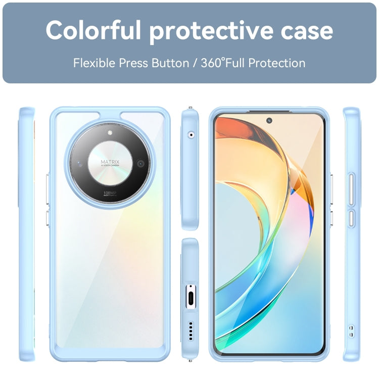 For Honor Magic6 Lite 5G Colorful Series Acrylic Hybrid TPU Phone Case(Blue) - Honor Cases by PMC Jewellery | Online Shopping South Africa | PMC Jewellery | Buy Now Pay Later Mobicred