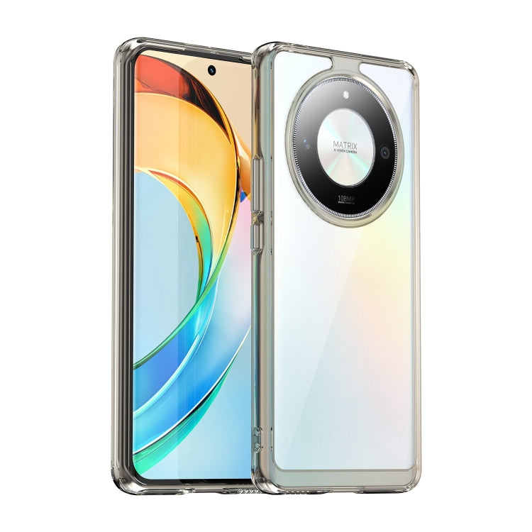 For Honor Magic6 Lite 5G Colorful Series Acrylic Hybrid TPU Phone Case(Transparent Grey) - Honor Cases by PMC Jewellery | Online Shopping South Africa | PMC Jewellery | Buy Now Pay Later Mobicred