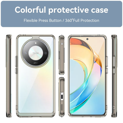 For Honor Magic6 Lite 5G Colorful Series Acrylic Hybrid TPU Phone Case(Transparent Grey) - Honor Cases by PMC Jewellery | Online Shopping South Africa | PMC Jewellery | Buy Now Pay Later Mobicred