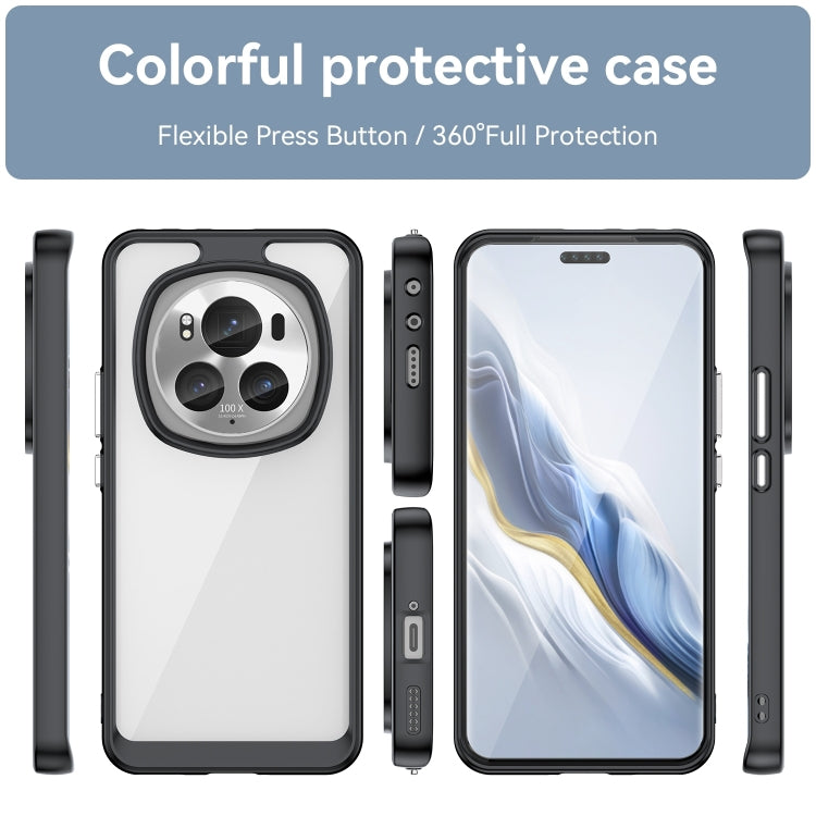 For Honor Magic6 Pro 5G Colorful Series Acrylic Hybrid TPU Phone Case(Black) - Honor Cases by PMC Jewellery | Online Shopping South Africa | PMC Jewellery | Buy Now Pay Later Mobicred