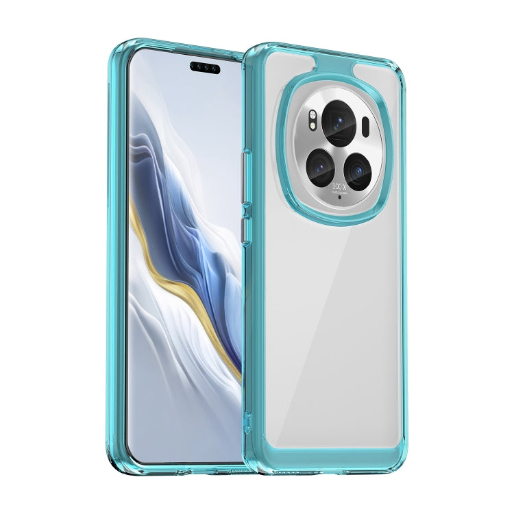 For Honor Magic6 Pro 5G Colorful Series Acrylic Hybrid TPU Phone Case(Transparent Blue) - Honor Cases by PMC Jewellery | Online Shopping South Africa | PMC Jewellery | Buy Now Pay Later Mobicred