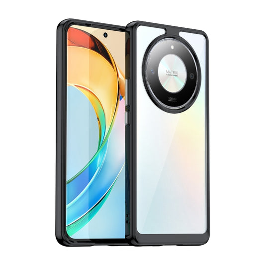 For Honor X9b Colorful Series Acrylic Hybrid TPU Phone Case(Black) - Honor Cases by PMC Jewellery | Online Shopping South Africa | PMC Jewellery | Buy Now Pay Later Mobicred