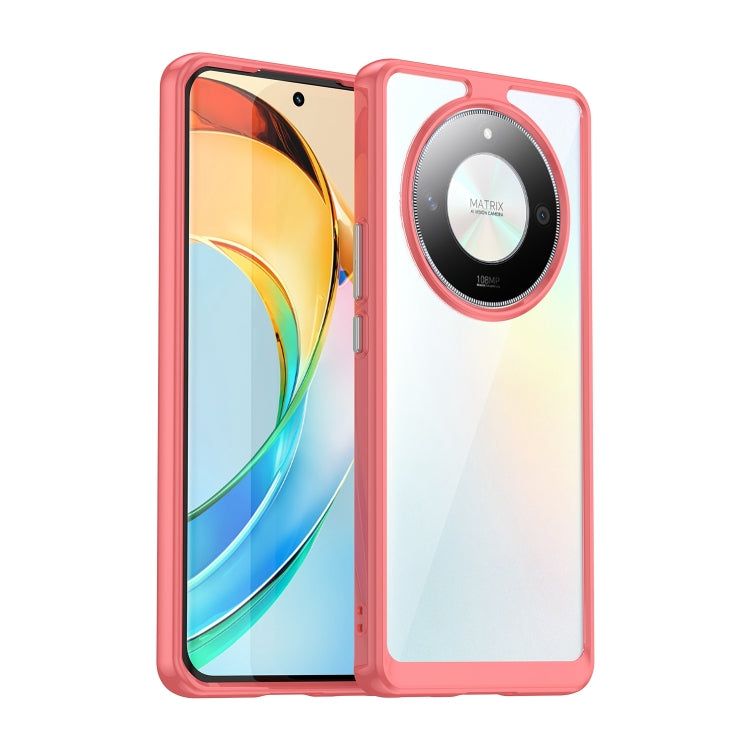 For Honor X9b Colorful Series Acrylic Hybrid TPU Phone Case(Red) - Honor Cases by PMC Jewellery | Online Shopping South Africa | PMC Jewellery | Buy Now Pay Later Mobicred