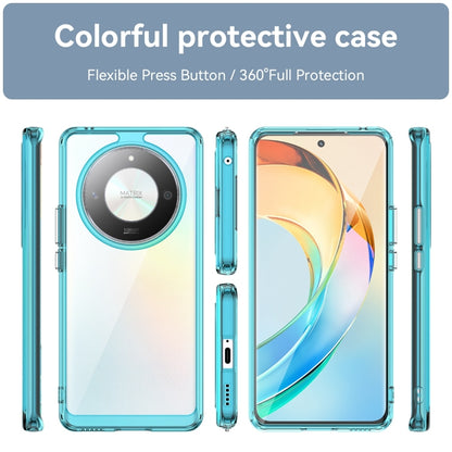 For Honor X9b Colorful Series Acrylic Hybrid TPU Phone Case(Transparent Blue) - Honor Cases by PMC Jewellery | Online Shopping South Africa | PMC Jewellery | Buy Now Pay Later Mobicred