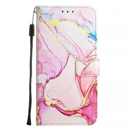 For iPhone 16 Plus PT003 Marble Pattern Flip Leather Phone Case(Rose Gold) - iPhone 16 Plus Cases by PMC Jewellery | Online Shopping South Africa | PMC Jewellery | Buy Now Pay Later Mobicred