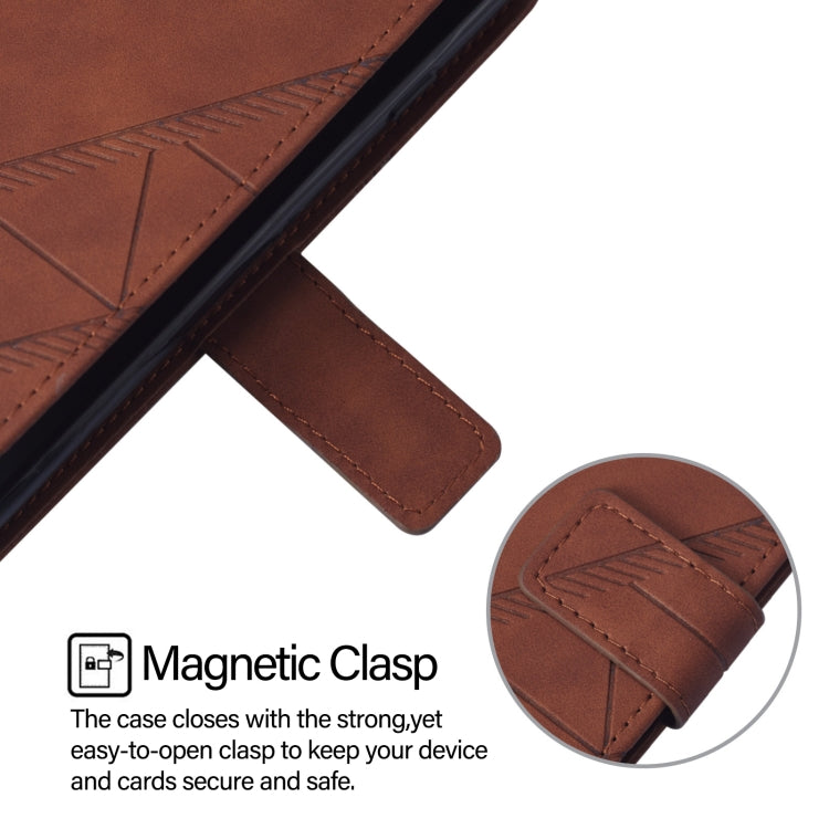 For iPhone 16 Pro Crossbody 3D Embossed Flip Leather Phone Case(Brown) - iPhone 16 Pro Cases by PMC TechLife | Online Shopping South Africa | PMC TechLife | Buy Now Pay Later Mobicred
