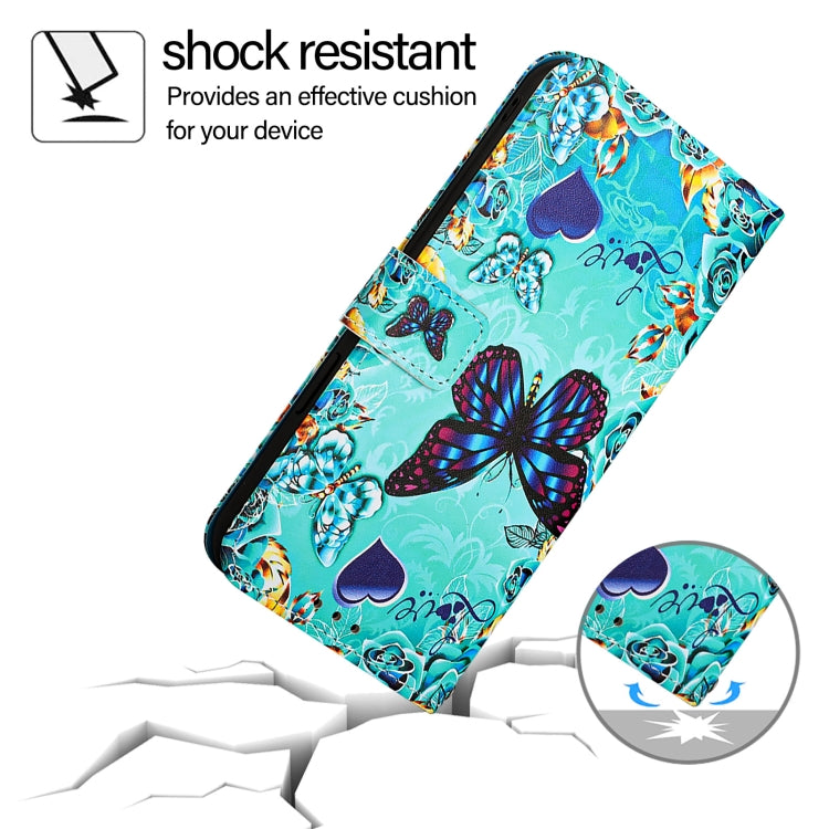 For iPhone SE 2024 Colored Drawing Pattern Plain Weave Leather Phone Case(Caring Butterfly) - More iPhone Cases by PMC Jewellery | Online Shopping South Africa | PMC Jewellery | Buy Now Pay Later Mobicred