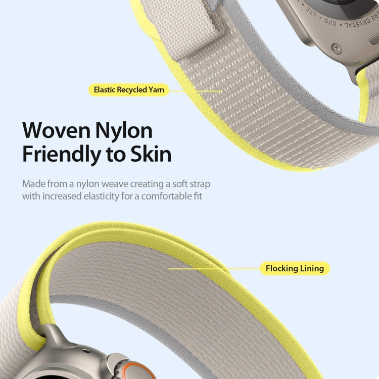 For Apple Watch 38mm DUX DUCIS YJ Series Nylon Watch Band(Yellow) - Watch Bands by DUX DUCIS | Online Shopping South Africa | PMC Jewellery | Buy Now Pay Later Mobicred