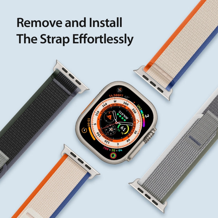 For Apple Watch 10 42mm DUX DUCIS YJ Series Nylon Watch Band(Orange Beige) - Watch Bands by DUX DUCIS | Online Shopping South Africa | PMC Jewellery | Buy Now Pay Later Mobicred