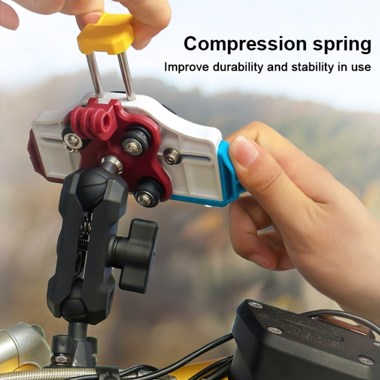 MOTOSLG Crab Motorcycle Phone Clamp Bracket L-Type Rear Mirror Mount(Black) - free shipping - PMC TechLife - Order now!