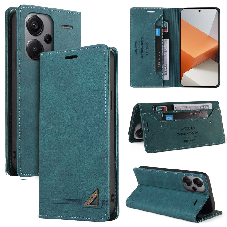 For Xiaomi Redmi Note 13 Pro+ Skin Feel Anti-theft Brush Horizontal Flip Leather Case with Holder(Blue) - Note 13 Pro+ Cases by PMC Jewellery | Online Shopping South Africa | PMC Jewellery