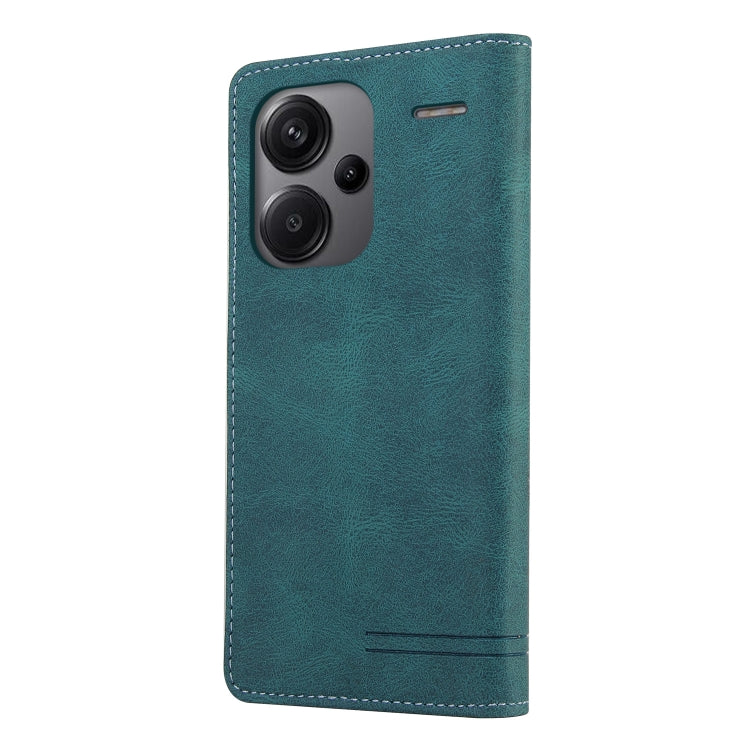 For Xiaomi Redmi Note 13 Pro+ Skin Feel Anti-theft Brush Horizontal Flip Leather Case with Holder(Blue) - Note 13 Pro+ Cases by PMC Jewellery | Online Shopping South Africa | PMC Jewellery