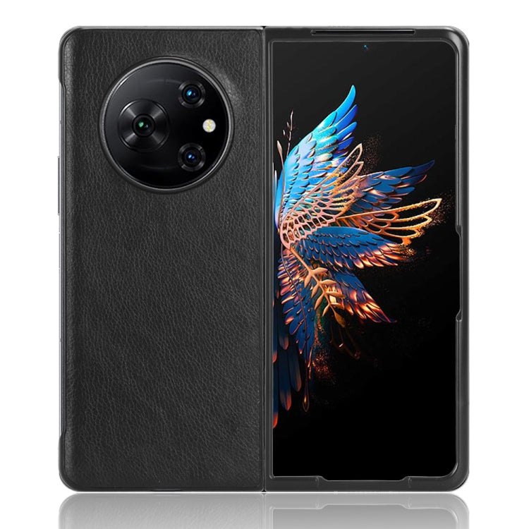 For Tecno Phantom V Fold Litchi Texture Back Cover Phone Case(Black) - free shipping - PMC TechLife - Order now!