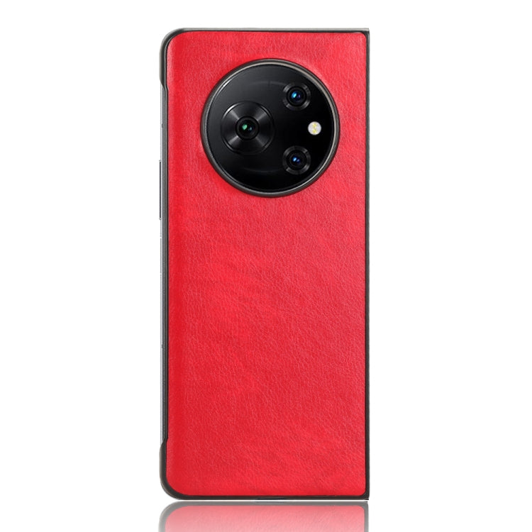 For Tecno Phantom V Fold Litchi Texture Back Cover Phone Case(Red) - Tecno Cases by PMC Jewellery | Online Shopping South Africa | PMC Jewellery