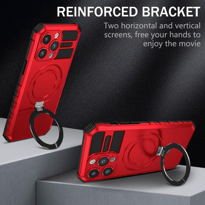 For iPhone 14 Pro MagSafe Magnetic Holder Phone Case(Red) - iPhone 14 Pro Cases by PMC Jewellery | Online Shopping South Africa | PMC Jewellery