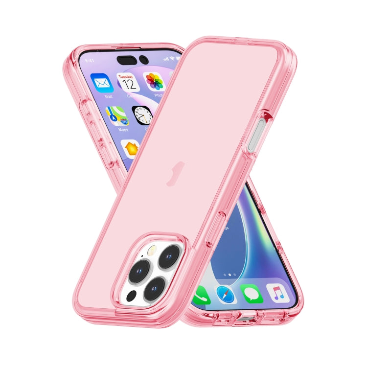 For iPhone 16 Pro Max Shockproof Terminator Transparent Phone Case(Pink) - iPhone 16 Pro Max Cases by PMC Jewellery | Online Shopping South Africa | PMC Jewellery | Buy Now Pay Later Mobicred