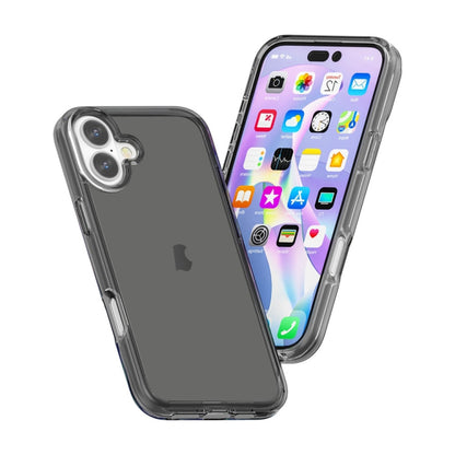 For iPhone 16 Shockproof Terminator Transparent Phone Case(Grey) - iPhone 16 Cases by PMC Jewellery | Online Shopping South Africa | PMC Jewellery | Buy Now Pay Later Mobicred