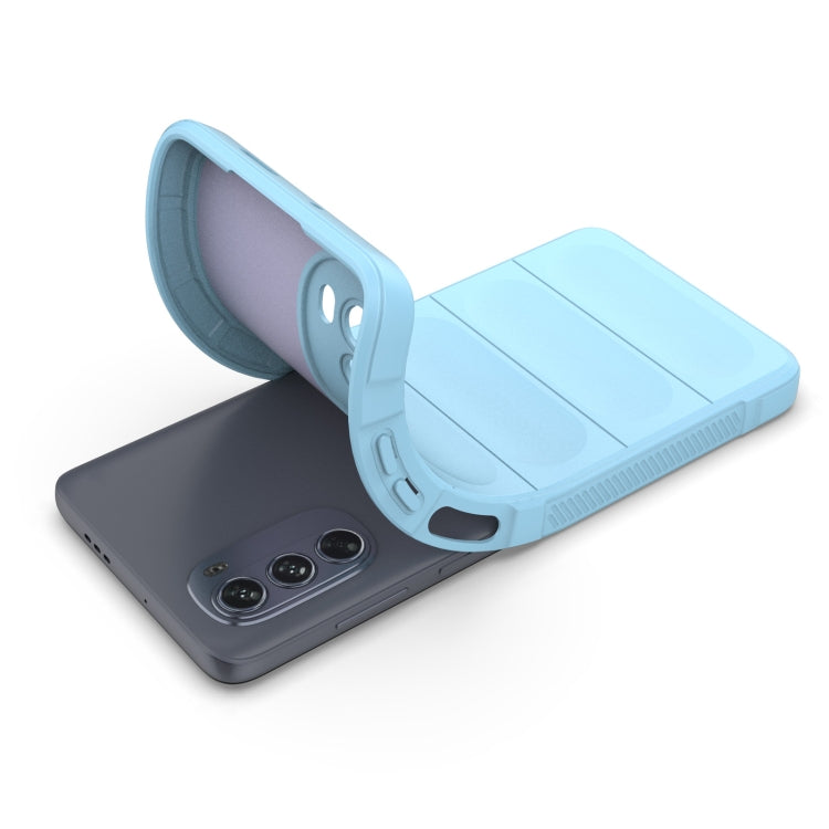 For Motorola Moto G62 5G Magic Shield TPU + Flannel Phone Case(Black) - Motorola Cases by PMC TechLife | Online Shopping South Africa | PMC TechLife | Buy Now Pay Later Mobicred