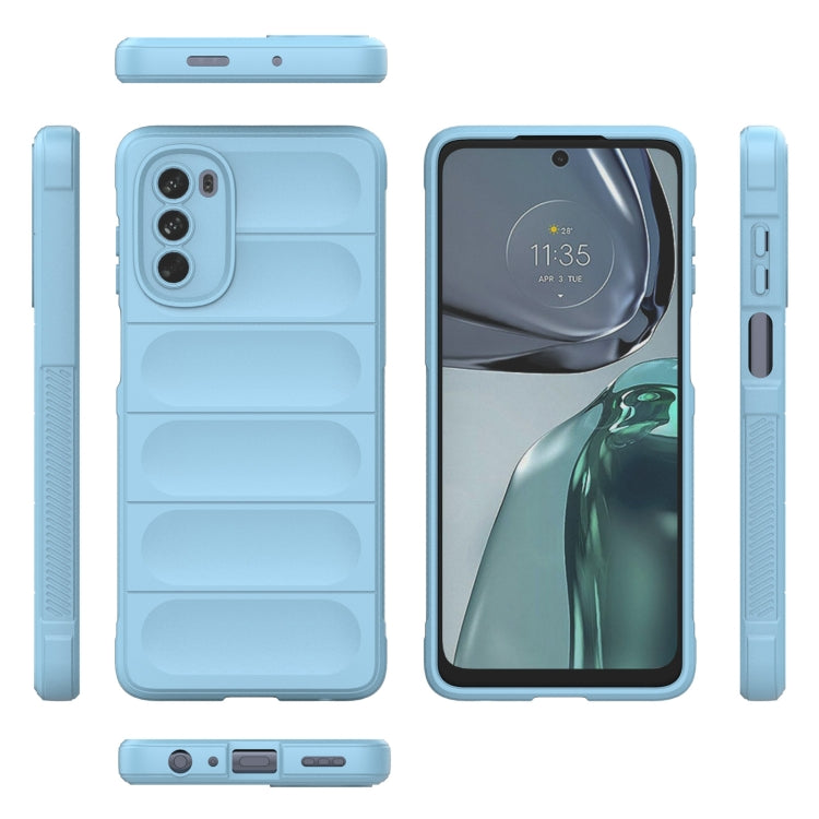 For Motorola Moto G62 5G Magic Shield TPU + Flannel Phone Case(Grey) - Motorola Cases by PMC Jewellery | Online Shopping South Africa | PMC Jewellery | Buy Now Pay Later Mobicred