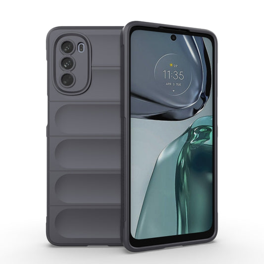 For Motorola Moto G62 5G Magic Shield TPU + Flannel Phone Case(Dark Grey) - Motorola Cases by PMC Jewellery | Online Shopping South Africa | PMC Jewellery | Buy Now Pay Later Mobicred