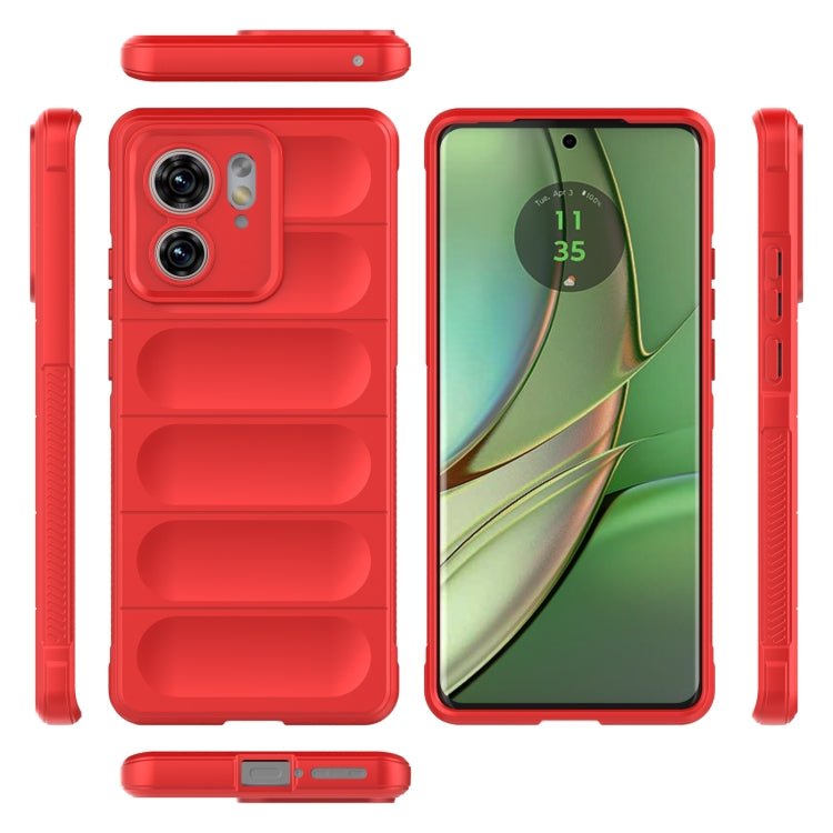 For Motorola Edge 40 5G Magic Shield TPU + Flannel Phone Case(Dark Blue) - Motorola Cases by PMC TechLife | Online Shopping South Africa | PMC TechLife | Buy Now Pay Later Mobicred