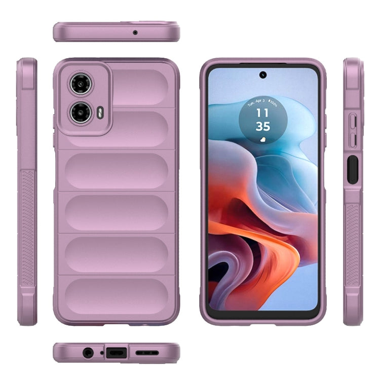 For Motorola Moto G34 5G Magic Shield TPU + Flannel Phone Case(Purple) - Motorola Cases by PMC Jewellery | Online Shopping South Africa | PMC Jewellery | Buy Now Pay Later Mobicred