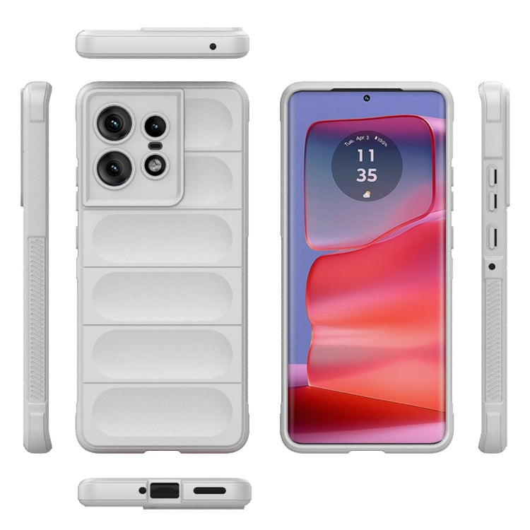 For Motorola Edge 50 Pro 5G Global Magic Shield TPU + Flannel Phone Case(White) - Motorola Cases by PMC Jewellery | Online Shopping South Africa | PMC Jewellery | Buy Now Pay Later Mobicred