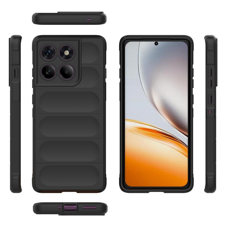 For Motorola Edge 60 Pro 5G Magic Shield TPU + Flannel Phone Case(Black) - free shipping - PMC TechLife - Order now!