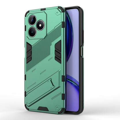 For Realme C53 4G Punk Armor 2 in 1 PC + TPU Phone Case with Holder(Green) - Realme Cases by PMC Jewellery | Online Shopping South Africa | PMC Jewellery | Buy Now Pay Later Mobicred