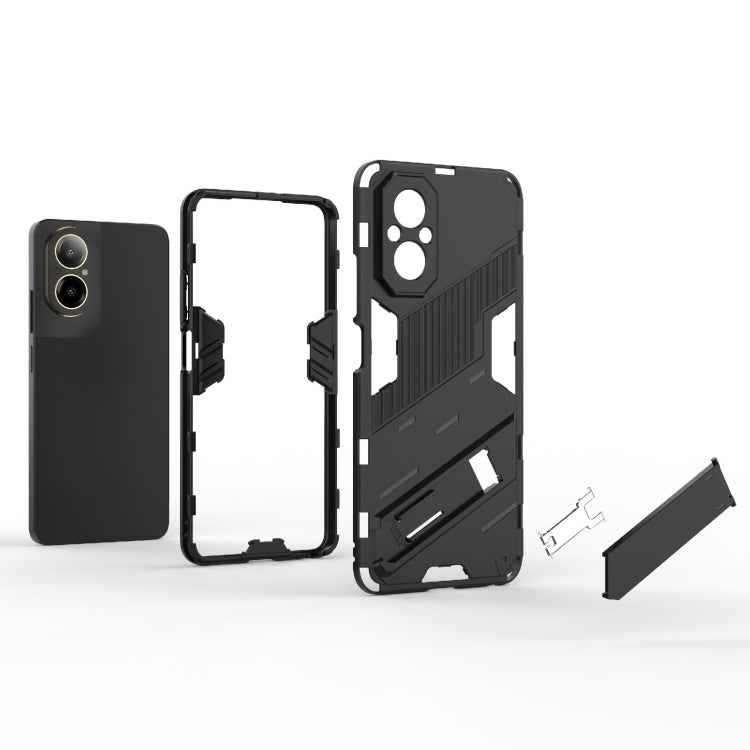 For Realme C67 4G Global Punk Armor 2 in 1 PC + TPU Phone Case with Holder(Blue) - Realme Cases by PMC TechLife | Online Shopping South Africa | PMC TechLife | Buy Now Pay Later Mobicred