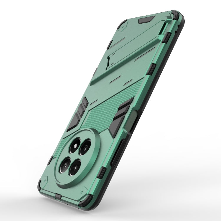 For Realme 12 5G Global Punk Armor 2 in 1 PC + TPU Phone Case with Holder(Green) - Realme Cases by PMC Jewellery | Online Shopping South Africa | PMC Jewellery | Buy Now Pay Later Mobicred