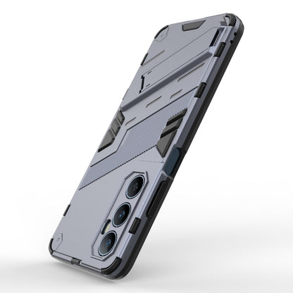 For Realme C65 4G Global Punk Armor 2 in 1 PC + TPU Phone Case with Holder(Grey) - Realme Cases by PMC Jewellery | Online Shopping South Africa | PMC Jewellery | Buy Now Pay Later Mobicred