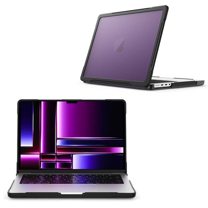 For MacBook Pro 14.2 inch 2023 / 2021 Dot Translucent Laptop Protective Case(Transparent Purple) - MacBook Pro Cases by PMC Jewellery | Online Shopping South Africa | PMC Jewellery | Buy Now Pay Later Mobicred