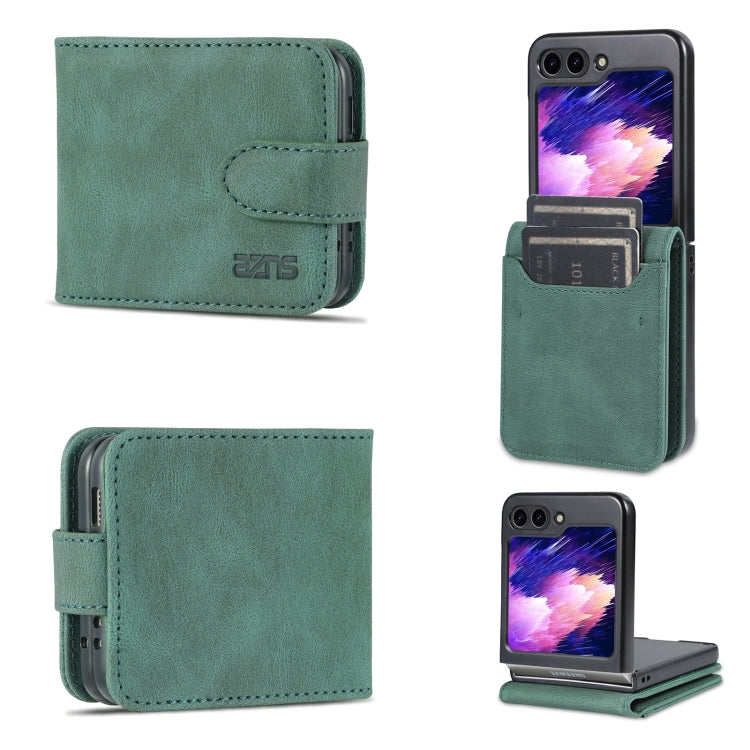 For Samsung Galaxy Z Flip5 AZNS Dream II Skin Feel PU+TPU Horizontal Flip PU Phone Case(Green) - Galaxy Z Flip5 Cases by AZNS | Online Shopping South Africa | PMC Jewellery