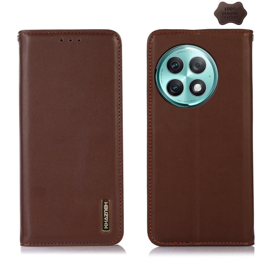 For OnePlus Ace 2 Pro KHAZNEH Nappa Top Layer Cowhide Leather Phone Case(Brown) - OnePlus Cases by PMC Jewellery | Online Shopping South Africa | PMC Jewellery | Buy Now Pay Later Mobicred