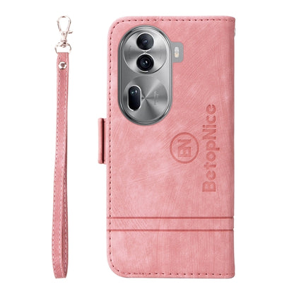 For OPPO Reno11 Pro 5G Global BETOPNICE Dual-side Buckle Leather Phone Case(Pink) - Reno11 Pro Cases by BETOPNICE | Online Shopping South Africa | PMC Jewellery | Buy Now Pay Later Mobicred