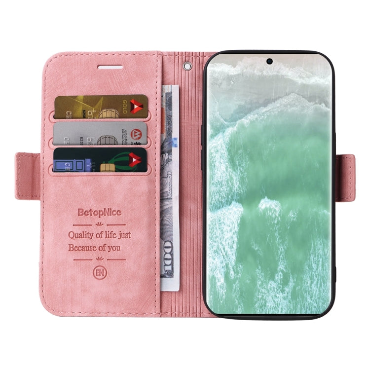 For OPPO Reno11 5G Global BETOPNICE Dual-side Buckle Leather Phone Case(Pink) - Reno11 Cases by BETOPNICE | Online Shopping South Africa | PMC Jewellery | Buy Now Pay Later Mobicred